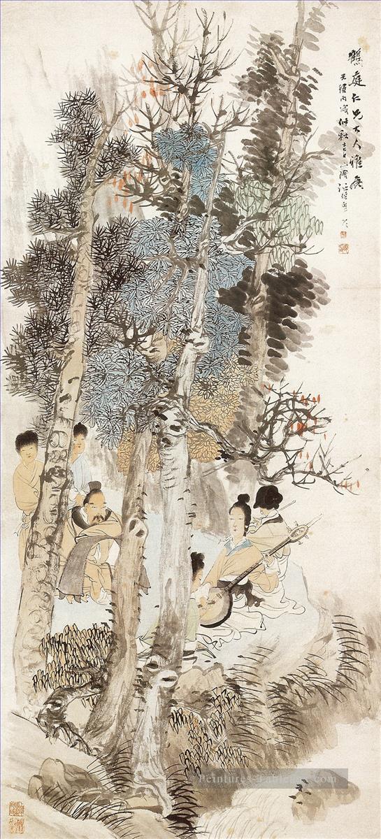 Musique Ren bonian en dongshan chinois traditionnel Peintures à l'huile